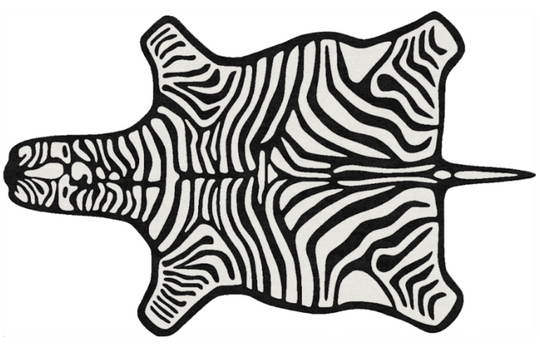 Zebra Wool Rug / 02196