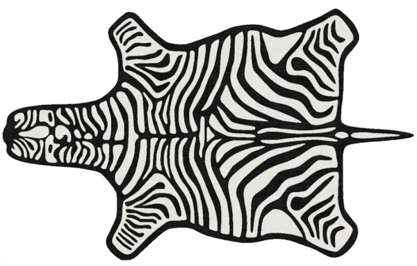 Zebra Wool Rug / 02196